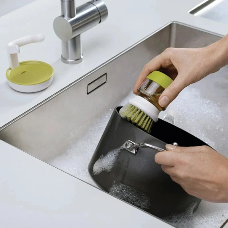 Dish Brush With Soap Dispenser Multi Use Soap Dispensing ... #2